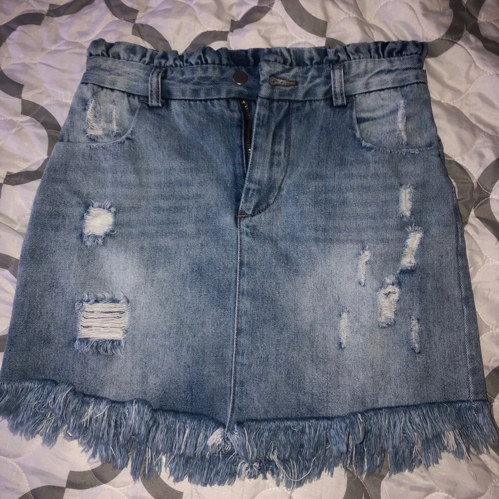 free people jean skirt!
